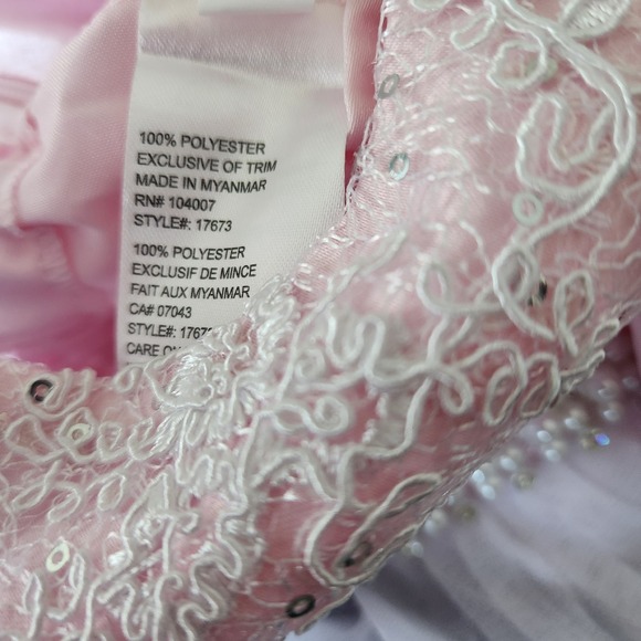 NWT American Princess Girls' Pink Embroidered Tiered Tulle Dress Easter 18M - Picture 8 of 9